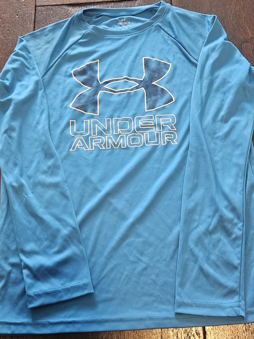 Under Armour Youth Boy’s Long Sleeve Performance Shirt - Turquoise Blue
